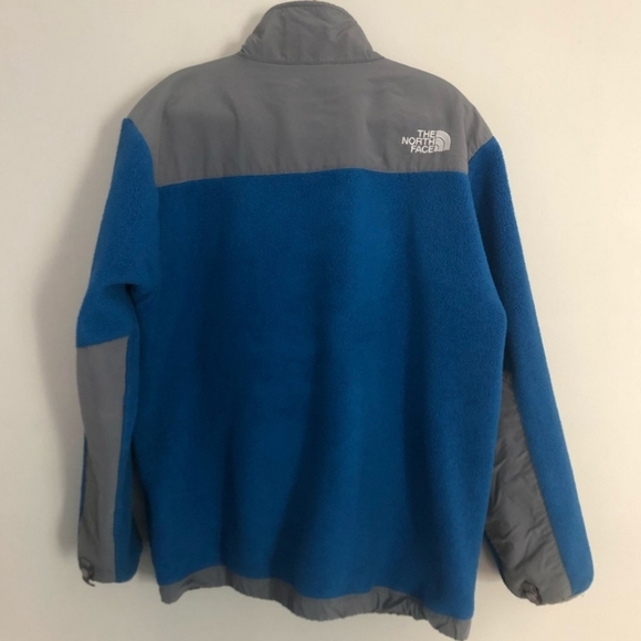 The North Face Denali Polartec Fleece Full Zip Jacket Boys Size Large Blue Gray - Picture 3 of 5